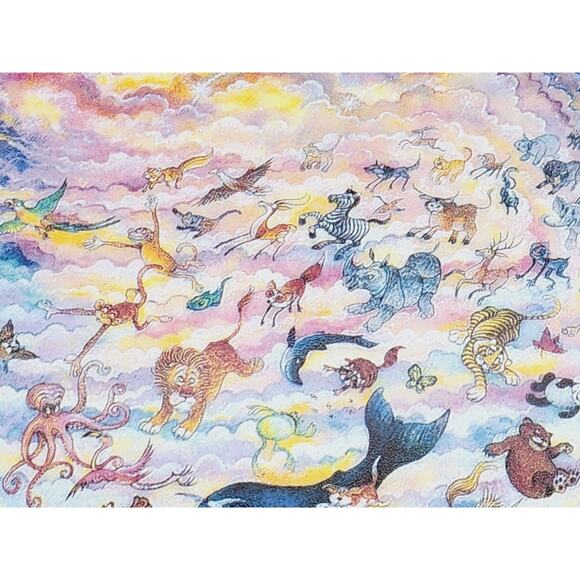 Wildlife & Marine Life Plate In The Beginning Wall Decor 8" Porcelain 80's Vtg - Picture 13 of 15